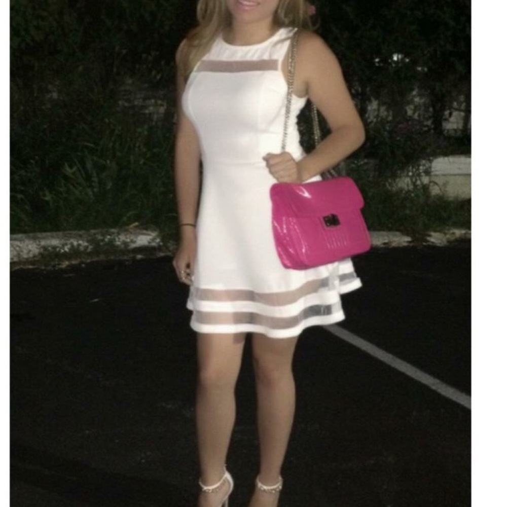 Used white skater dress